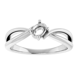 Continuum Sterling Silver 5x3.5 mm Oval Ring Mounting – image 6