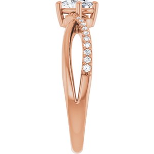 18K Rose Gold 6x4 mm Oval Ring Mounting – image 7