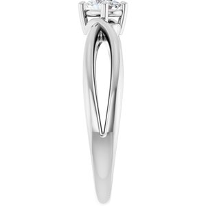 10K White Gold 5x3.5 mm Oval Ring Mounting – image 7