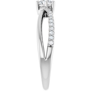 14K X1 White Gold 4.5x3 mm Pear Ring Mounting – image 7