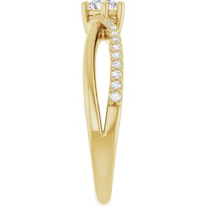 10K Yellow Gold 4.5x3 mm Pear Ring Mounting – image 7