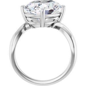 Sterling Silver 13x11 mm Oval Ring Mounting – image 3