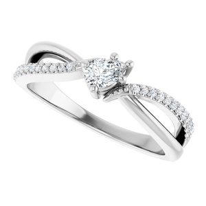 18K White Gold 4.5x3 mm Pear Ring Mounting – image 8