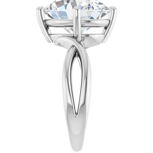 Platinum 13x11 mm Oval Ring Mounting – image 7