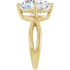 18K Yellow Gold 13x11 mm Oval Ring Mounting – image 7