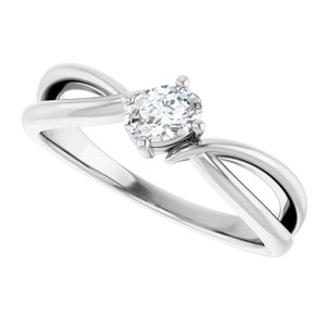 Continuum Sterling Silver 5x3.5 mm Oval Ring Mounting – image 8