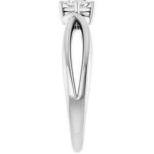 Continuum Sterling Silver 3x3 mm Square Ring Mounting – image 7