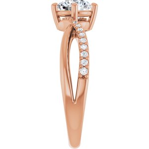 10K Rose Gold 5.8 mm Round Ring Mounting – image 7