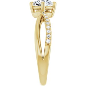 14K Yellow Gold 5.8 mm Round Ring Mounting – image 7