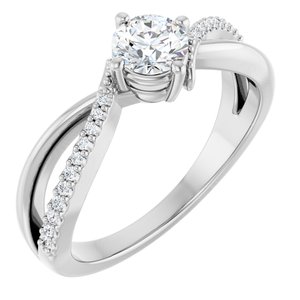 Platinum 4.8 mm Round Ring Mounting