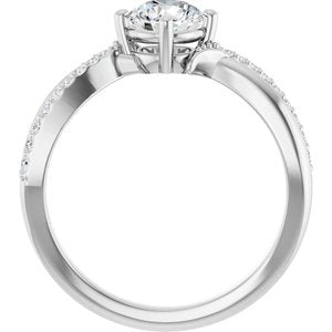 Continuum Sterling Silver 5.8 mm Round Ring Mounting – image 3