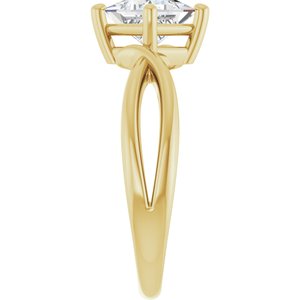 14K Yellow Gold 5.5x5.5 mm Square Ring Mounting – image 7