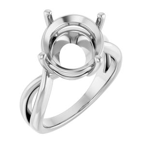 Continuum Sterling Silver 13x11 mm Oval Ring Mounting – image 2
