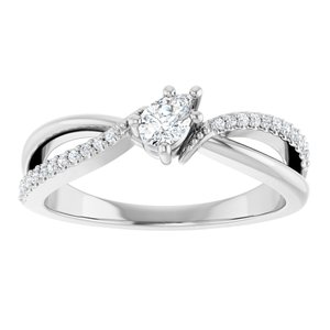 Continuum Sterling Silver 4.5x3 mm Pear Ring Mounting – image 5