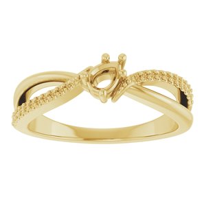 10K Yellow Gold 4.5x3 mm Pear Ring Mounting – image 6