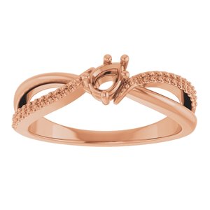 14K Rose Gold 4.5x3 mm Pear Ring Mounting – image 6