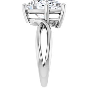 14K White Gold 14x9 mm Pear Ring Mounting – image 7
