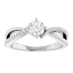 Sterling Silver 4.8 mm Round Ring Mounting – image 5