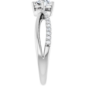 10K White Gold 4.8 mm Round Ring Mounting – image 7