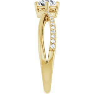 10K Yellow Gold 4.8 mm Round Ring Mounting – image 7