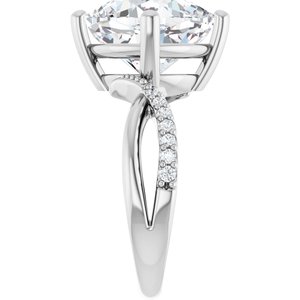 Platinum 11x11 mm Cushion Ring Mounting – image 7