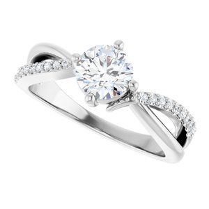 10K White Gold 5.8 mm Round Ring Mounting – image 8