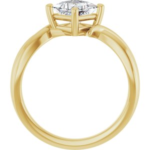 14K Yellow Gold 5.5x5.5 mm Square Ring Mounting – image 3