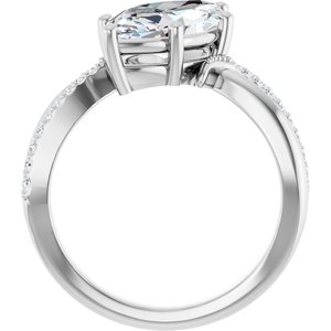 Platinum 14x7 mm Marquise Ring Mounting – image 3