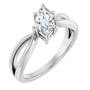 Sterling Silver 9x4.5 mm Marquise Ring Mounting