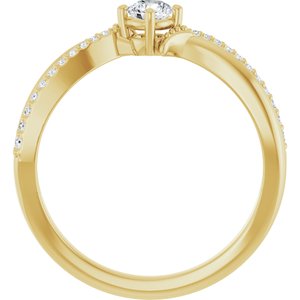 10K Yellow Gold 3.75 mm Round Ring Mounting – image 3