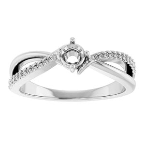 Continuum Sterling Silver 3.75 mm Round Ring Mounting – image 6