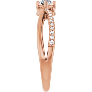 10K Rose Gold 3.75 mm Round Ring Mounting – image 7