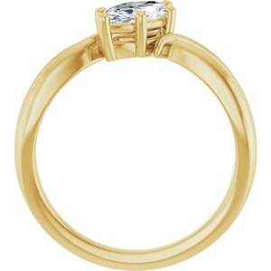 14K Yellow Gold 9x4.5 mm Marquise Ring Mounting – image 3