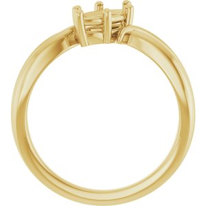 10K Yellow Gold 9x4.5 mm Marquise Ring Mounting – image 4