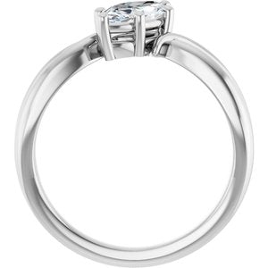 18K White Gold 9x4.5 mm Marquise Ring Mounting – image 3