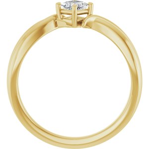 10K Yellow Gold 3.25x3.25 mm Square Ring Mounting – image 3