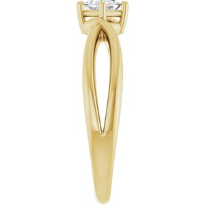 18K Yellow Gold 3.25x3.25 mm Square Ring Mounting – image 7