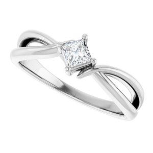 Continuum Sterling Silver 3.25x3.25 mm Square Ring Mounting – image 8