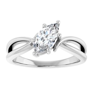 Sterling Silver 9x4.5 mm Marquise Ring Mounting – image 5