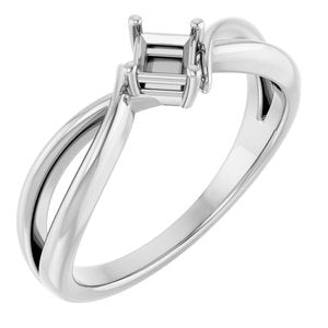 Platinum 3.25x3.25 mm Square Ring Mounting – image 2