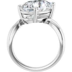 Sterling Silver 15x10 mm Pear Ring Mounting – image 3