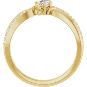 14K Yellow Gold 5x3 mm Marquise Ring Mounting – image 3