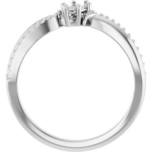 14K White Gold 5x3 mm Marquise Ring Mounting – image 4
