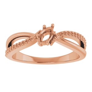 14K Rose Gold 5x3 mm Marquise Ring Mounting – image 6