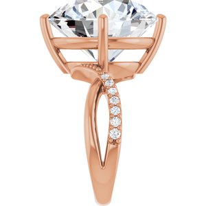 10K Rose Gold 16 mm Round Ring Mounting – image 7