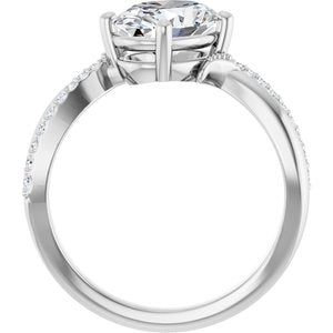 Continuum Sterling Silver 9x7 mm Oval Ring Mounting – image 3