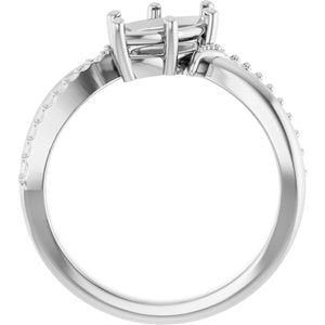 10K White Gold 11x5.5 mm Marquise Ring Mounting – image 4