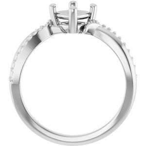 Sterling Silver 5.5x5.5 mm Cushion Ring Mounting – image 4