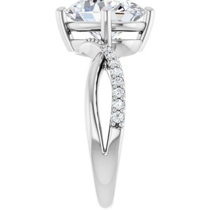 14K X1 White Gold 11x9 mm Oval Ring Mounting – image 7