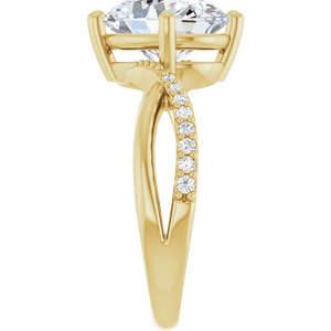 10K Yellow Gold 11x9 mm Oval Ring Mounting – image 7